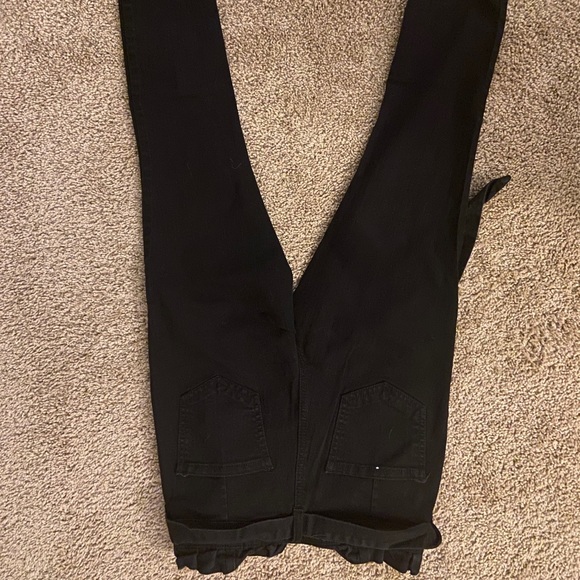 Black skinny paper bag pants - Picture 3 of 3
